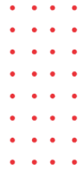 A green background with red dots in the middle.
