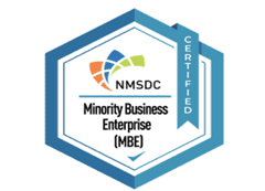 A badge that says minority business enterprise mbe